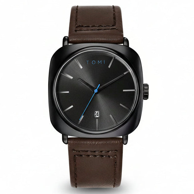 TOMI T-084 watch in Dark Brown