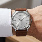 TOMI T-084 watch in Brown Silver