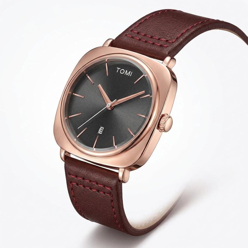 TOMI T-084 watch in Maroon